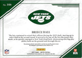 2022 Breece Hall Panini Limited ROOKIE PATCH AUTOGRAPH 158/199 RC AUTO #106 New York Jets