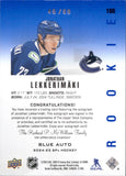 2024-25 Jonathan Lekkerimaki Upper Deck SPx ROOKIE BLUE AUTO 49/99 RC AUTOGRAPH #155 Vancouver Canucks