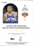 2025-26 Mark Jackson Topps NBA Hoops 1989 SIGNATURES AUTOGRAPH AUTO #89S-MJA New York Knicks