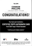 2024 Connor Phillips Topps Tribute AUTOGRAPH ROOKIE 148/199 AUTO RC #TA-CPH Cincinnati Reds