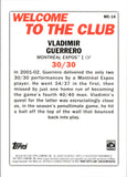 2023 Vladimir Guerrero Topps WELCOME TO THE CLUB RED 4/10 #WC-14 Montreal Expos