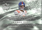 2024 Jaxson Dart Leaf Trinity ROOKIE PATCH AUTO 9/49 RC AUTOGRAPH #PA-JD1 Ole Miss Rebels New York Giants