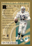 1996 Dan Marino Donruss ELITE SERIES GOLD 418/2000 #8 Miami Dolphins