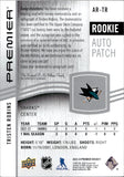 2023-24 Tristen Robins Upper Deck Premier ROOKIE AUTO PATCH 103/249 RC AUTOGRAPH #AR-TR San Jose Sharks