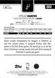 2025-26 Dylan Harper Topps ROOKIE GOLD 897/2025 RC #202 San Antonio Spurs