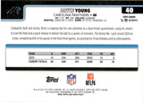 2025 Bryce Young Topps Chrome TEAL WAVE REFRACTOR 15/199 #40 Carolina Panthers