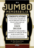2024 Chuck Dressen Leaf In The Game Used JUMBO MEMORABILIA 3/4 GAME-USED JERSEY PATCH #JM-8 Brooklyn Dodgers