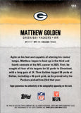 2025 Matthew Golden Topps Signature Class TEAL ROOKIE AUTOGRAPH 201/225 RC AUTO #111 Green Bay Packers
