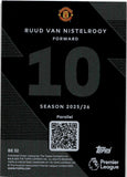 2025-26 Ruud Van Nistelrooy Topps Premier League BLACK EDGE EDITION GOLD 14/50 #BE32 Manchester United