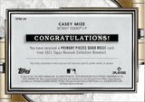 2021 Casey Mize Topps Museum Collection PRIMARY PIECES QUAD RELIC ROOKIE 38/75 JERSEY #SPQR-CM Detroit Tigers