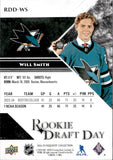 2024-25 Will Smith Upper Deck Exquisite Collection ROOKIE DRAFT DAY 69/349 RC #RDD-WS San Jose Sharks