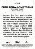 2024 Pete Crow-Armstrong Topps CITY TO CITY ROOKIE RC #CTC-19 Chicago Cubs 1