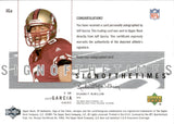 2001 Jeff Garcia Upper Deck SP Authentic SIGN OF THE TIMES AUTOGRAPH AUTO #JGa San Francisco 49ers