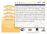 1998 Randy Moss Pinnacle Score ROOKIE RC #235 Minnesota Vikings 3
