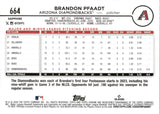 2024 Brandon Pfaadt Topps Chrome Sapphire BLACK 6/10 #664 Arizona Diamondbacks