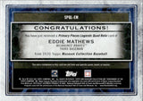 2020 Eddie Mathews Topps Museum Collection PRIMARY PIECES QUAD RELIC 5/25 GAME-USED BAT #SPQL-EM Milwaukee Braves
