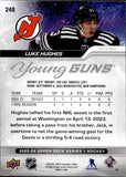 2023-24 Luke Hughes Upper Deck Series 1 SILVER OUTBURST YOUNG GUNS ROOKIE RC #248 New Jersey Devils