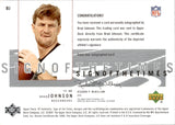 2001 Brad Johnson Upper Deck SP Authentic SIGN OF THE TIMES AUTOGRAPH AUTO #BJ Tampa Bay Buccaneers