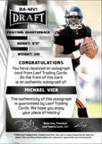 2023 Michael Vick Leaf Draft AUTOGRAPH AUTO #BA-MV1 Atlanta Falcons