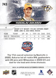 2023-24 Yaroslav Askarov Upper Deck EXTENDED SERIES SILVER OUTBURST ROOKIE RC #743 Nashville Predators