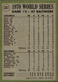 1971 Topps 1970 WORLD SERIES GAME #5 BROOKS ROBINSON COMMITS ROBBERY! #331 Reds Orioles BV$40
