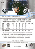 2025-26 Brandon Tanev Upper Deck EXTENDED SERIES OUTBURST RED 15/25 #624 Utah Mammoth