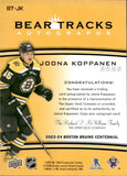 2023-24 Joona Koppanen Upper Deck BOSTON BRUINS CENTENNIAL BEAR TRACKS AUTOGRAPH AUTO #BT-JK Boston Bruins