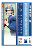2025 Jaxson Dart Panini Donruss RATED ROOKIE PRESS PROOF BLUE RC #400 New York Giants