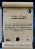 2025-26 Cooper Flagg Topps Holiday MAKING THE NICE LIST ROOKIE RC #ML-1 Dallas Mavericks 2