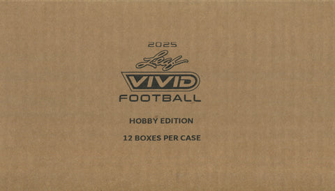 2025 Leaf Vivid Football Hobby, 12 Box Case *RELEASES 10/1*