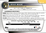 2025 Jesus Made Bowman Chrome Prospects 1ST BOWMAN #BCP-50 Milwaukee Brewers