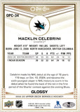 2024-25 Macklin Celebrini Upper Deck SERIES TWO O-PEE-CHEE GLOSSY ROOKIE RC #OPC-34 San Jose Sharks 3