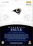 2015 Marshall Faulk Panini Crown Royale CROWNING ACHIEVEMENTS PATCH 8/10 #CA-MF St. Louis Rams