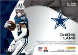 2020 CeeDee Lamb Panini Spectra ROOKIE PATCH AUTO WAVE PRIZM 9/25 RC AUTOGRAPH #208 Dallas Cowboys