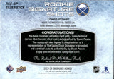 2023-24 Owen Power Upper Deck Engrained ROOKIE SIGNATURE SHOTS SILVER STICK 33/99 AUTO RC AUTOGRAPH #RSS-OP Buffalo Sabres
