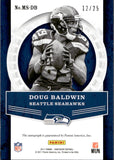 2017 Doug Baldwin Panini Pantheon MILESTONE SCRIPTS AUTOGRAPH 12/25 AUTO #MS-DB Seattle Seahawks