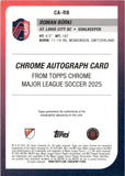 2025 Roman Burki Topps Chrome MLS ORANGE WAVE REFRACTOR AUTOGRAPH 22/25 AUTO #CA-RB St. Louis City SC