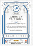 2025 Amon-Ra St. Brown Panini National Treasures GLADIATORS 2/50 #G-ASB Detroit Lions