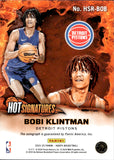 2024-25 Bobi Klintman Panini NBA Hoops HOT SIGNATURES ROOKIE AUTO RED 12/25 RC AUTOGRAPH #HSR-BOB Detroit Pistons