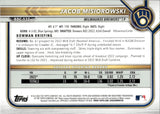 2022 Jacob Misiorowski Bowman Draft CHROME 1ST BOWMAN #BDC-132 Milwaukee Brewers
