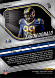 2025 Aaron Donald Panini Prizm Black BLUE ICE PRIZM 92/125 #78 Los Angeles Rams