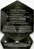 2014 Oscar Taveras Topps Supreme STYLING AUTOGRAPH ROOKIE AUTO RC 4/50 #SS-OT St. Louis Cardinals