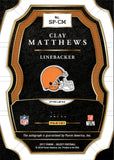 2017 Clay Matthews Panini Select SILVER PRIZM AUTOGRAPH 69/99 AUTO #SP-CM Cleveland Browns