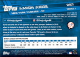 2017 Aaron Judge Topps SERIES ONE ROOKIE RC #287 New York Yankees