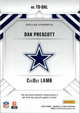 2025 Dak Prescott CeeDee Lamb Panini Rookies & Stars TEAM DUALS JERSEY #TD-DAL Dallas Cowboys