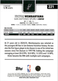 2025-26 Victor Wembanyama Topps Chrome X-FRACTOR #221 San Antonio Spurs