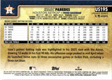 2025 Isaac Paredes Topps Update GOLDEN MIRROR PHOTO VARIATION #US195 Houston Astros