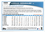 2013 Adrian Gonzalez Topps SIGNING AUTOGRAPHS SP PHOTO VARIATION #228 Los Angeles Dodgers