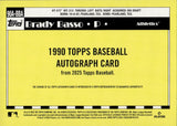 2025 Brady Basso Topps 1990 DESIGN AUTOGRAPH ROOKIE AUTO RC #90A-BBA Oakland A's