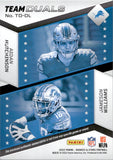 2022 Aidan Hutchinson Jameson Williams Panini Rookies & Stars TEAM DUALS JERSEY 105/249 #TD-DL Detroit Lions
